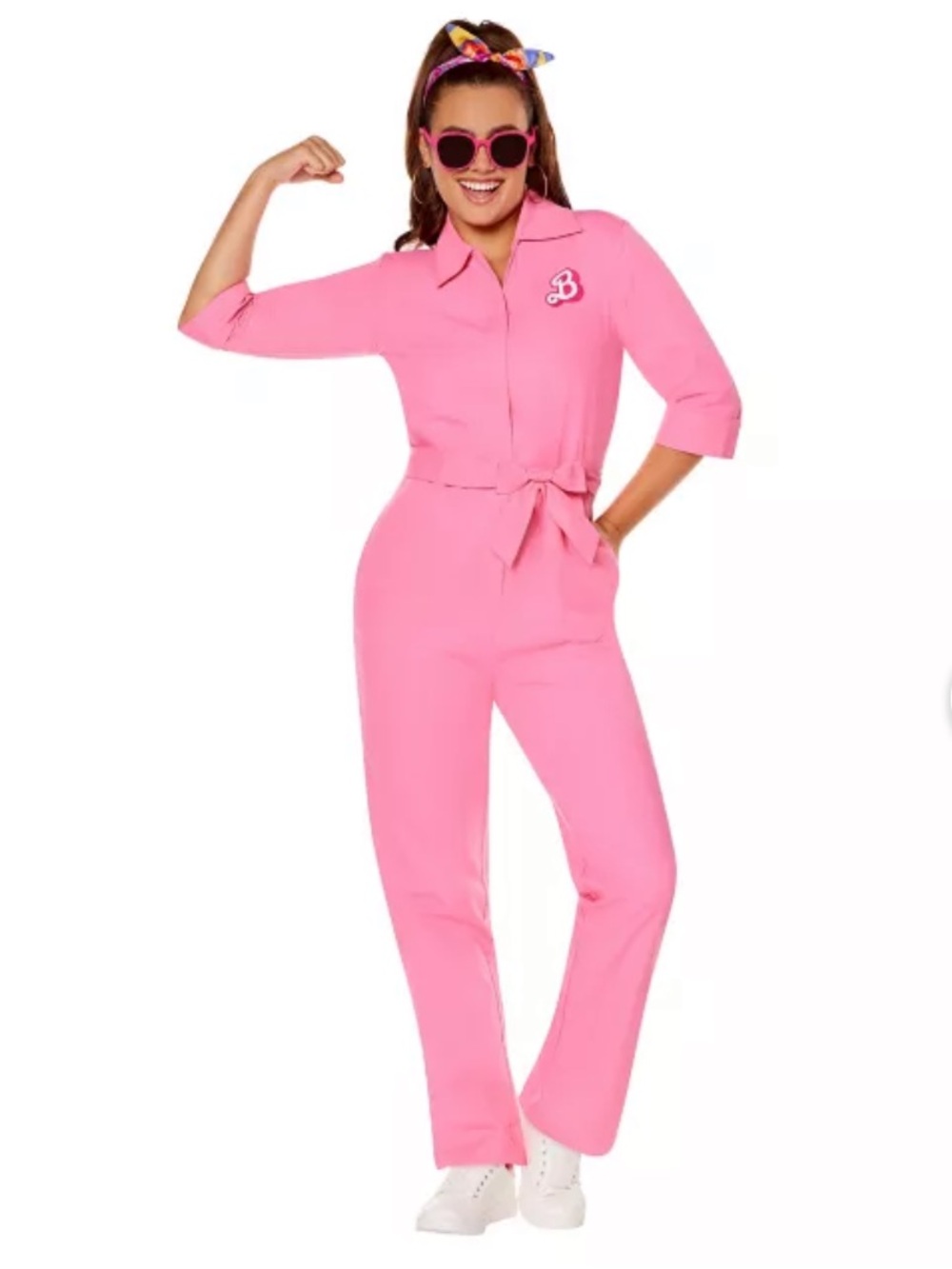 Barbie Pink Power Jumpsuit Halloween Costume Adult Size L Barbie The Movie